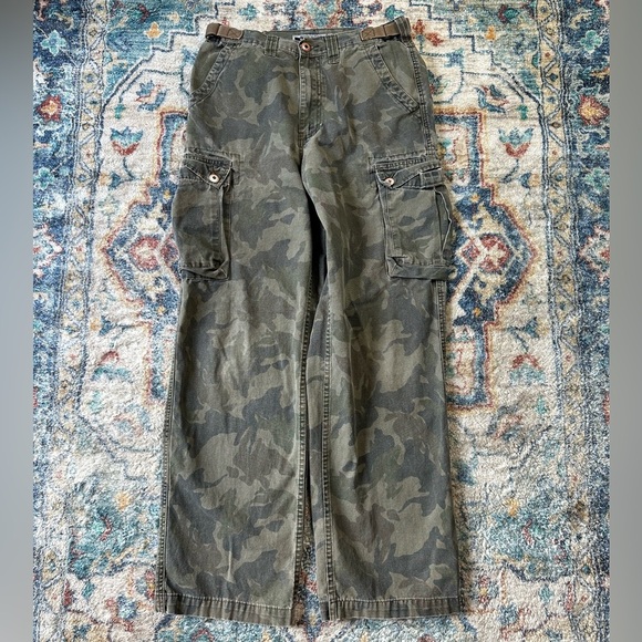 Vintage Brody Jeans Camouflage Baggy Pants Size 30 - Picture 2 of 6